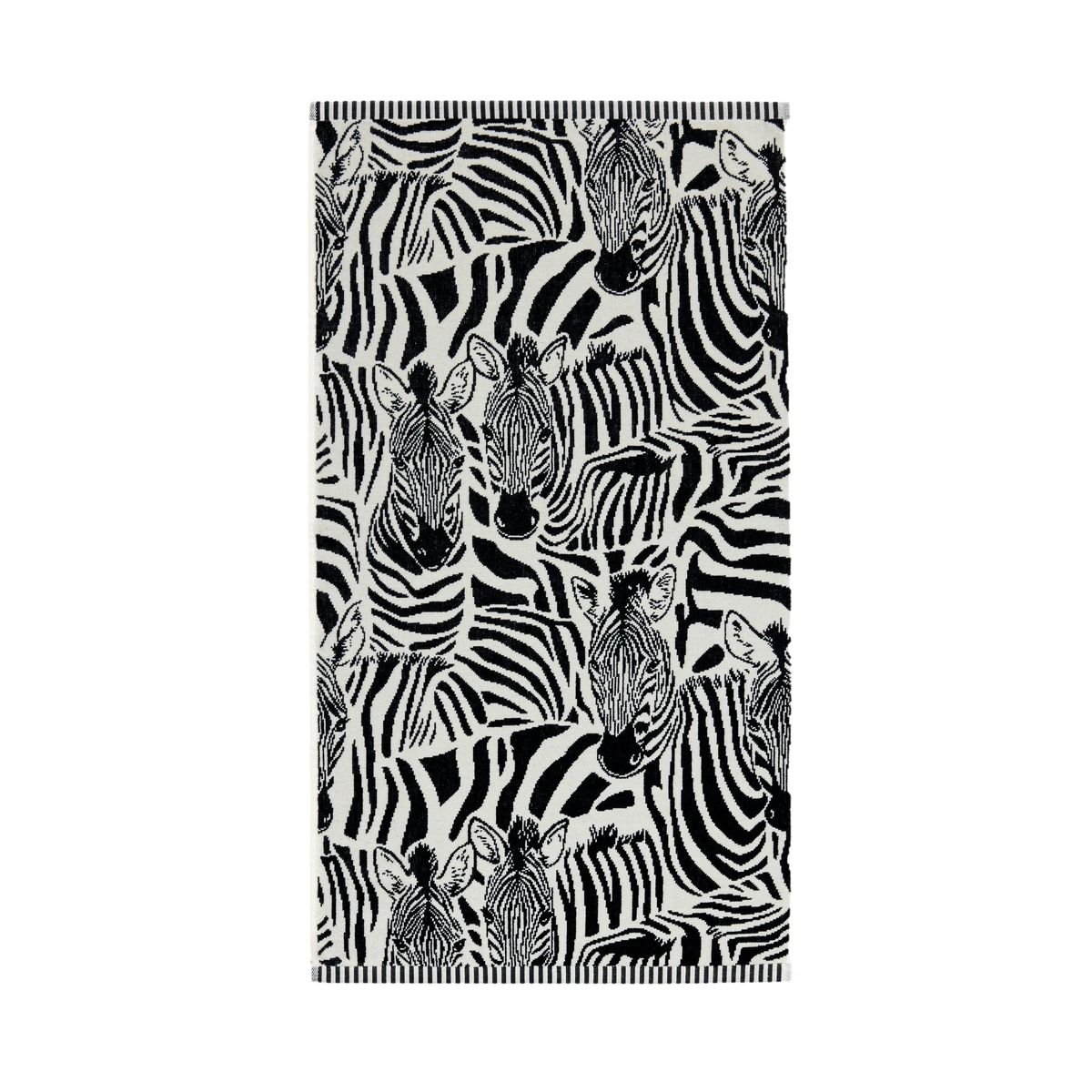 Serviette en coton à motif zèbre monochrome, NEXT