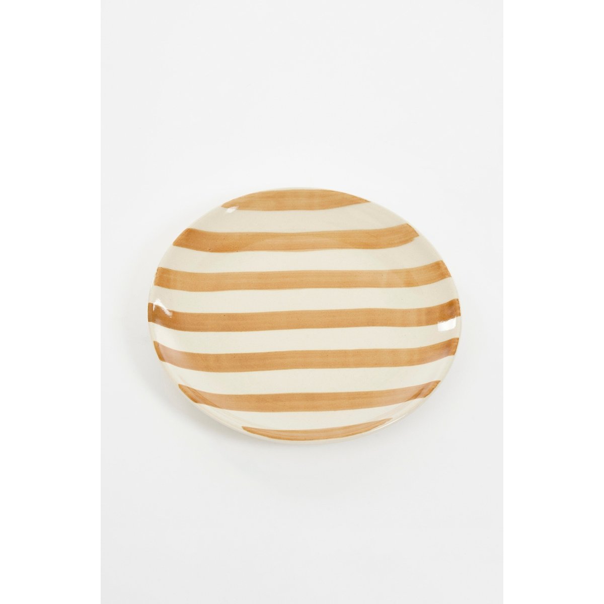 Assiette à petit-déjeuner en grès marron D20 brun, MICA DECORATIONS