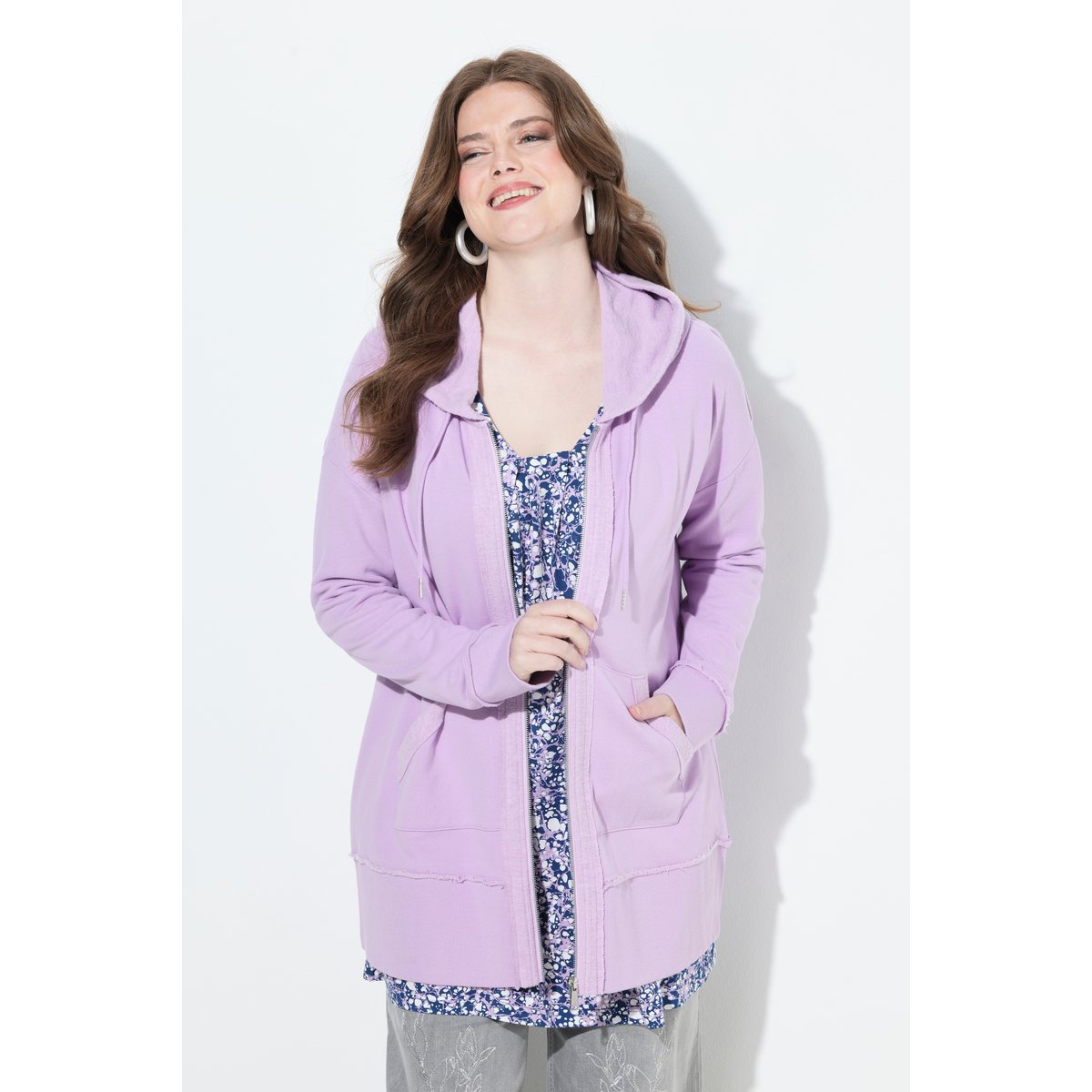 Veste à capuche lavande, ULLA POPKEN