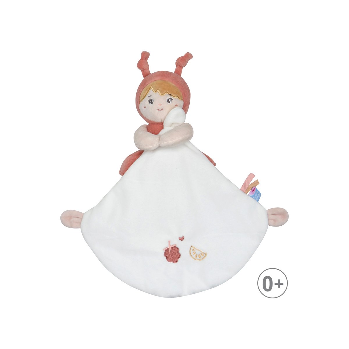 Doudou mouchoir xl poupee velours doux rose, SUCRE D'ORGE