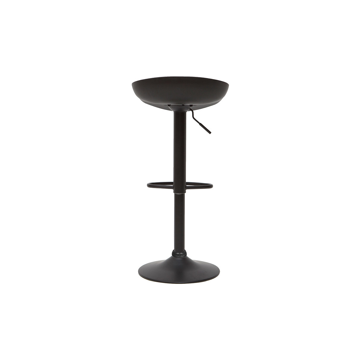 Tabourets de bar réglables design noirs H65 cm (lot de 2) PEBBLE noir, MILIBOO