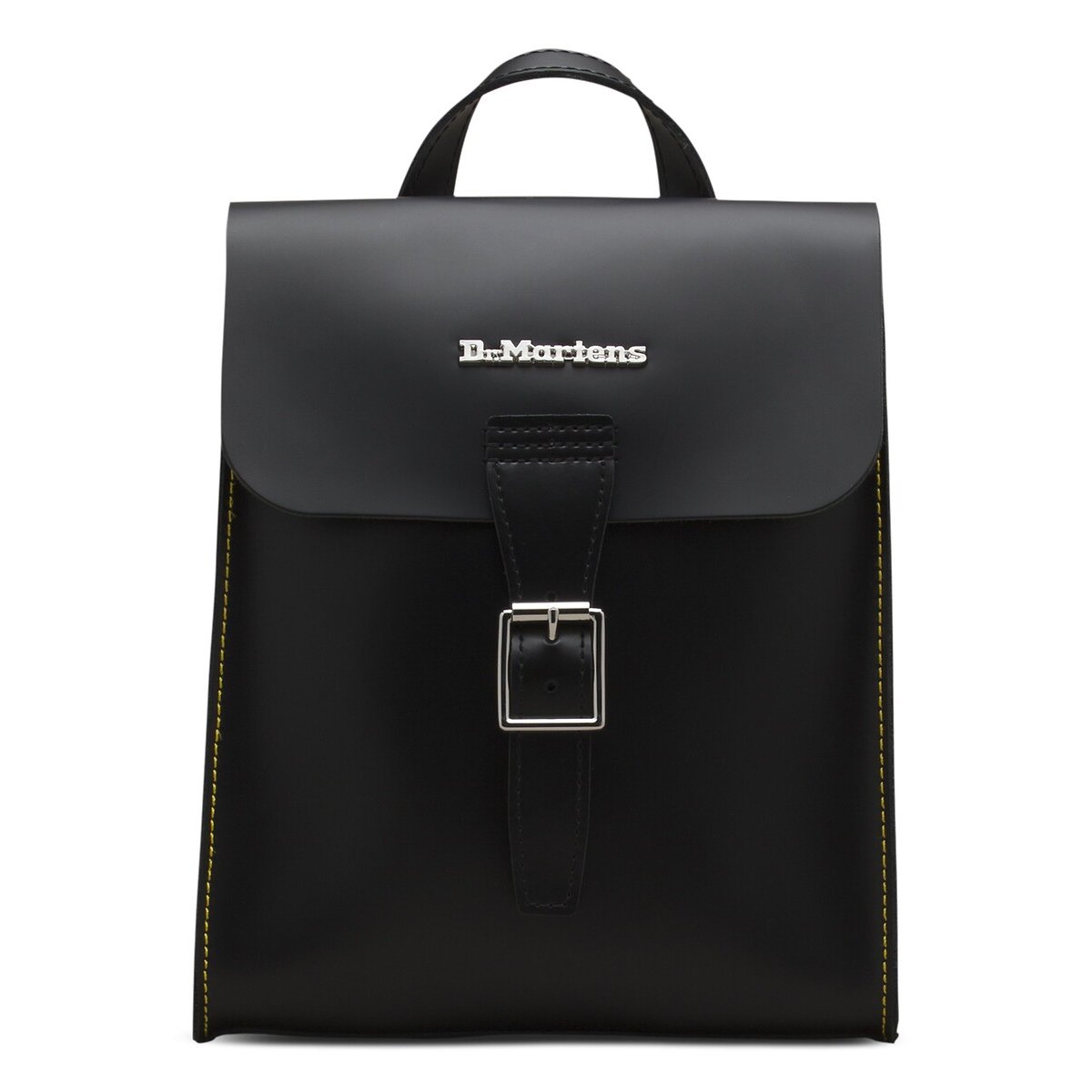 Mini sac à dos en cuir smooth noir, DR. MARTENS