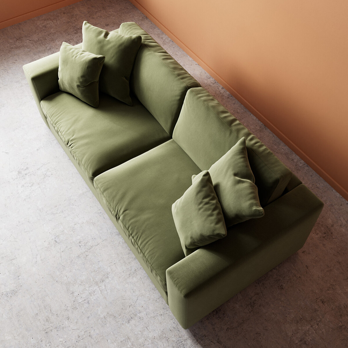 Althaea Crushed Velvet 2/3/4 Seater Sofa moss , SWOON
