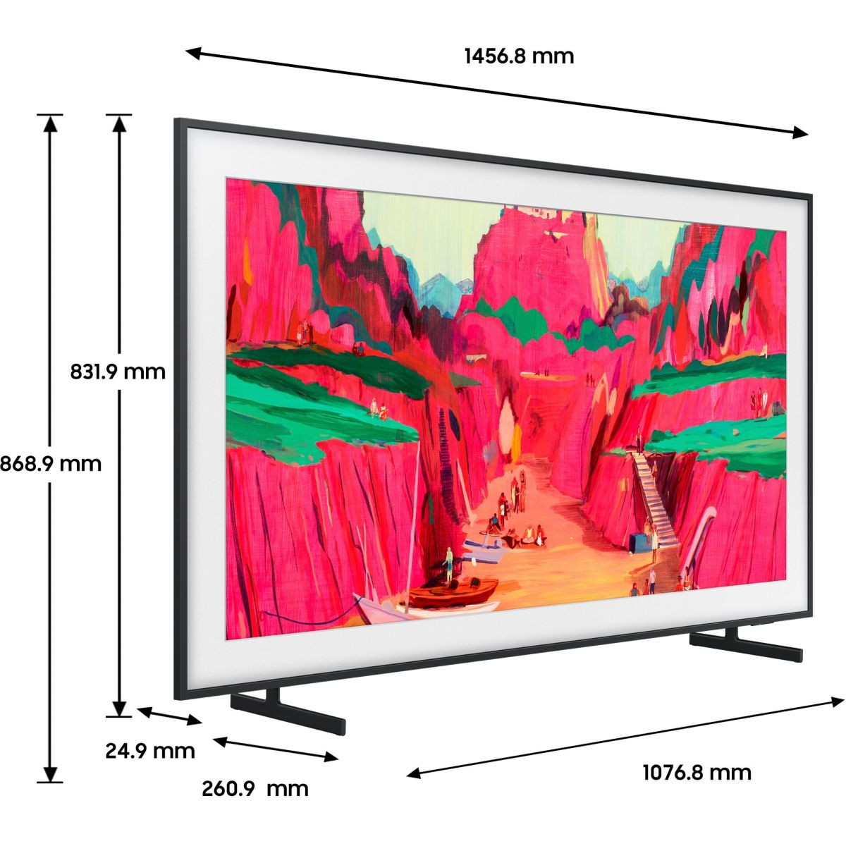 TV Mini LED The Frame Pro 65LS03FW (2025) 65" (165 cm) 4K - Mode art (effet tableau), Smart TV, anti-reflet couleur unique, SAMSUNG