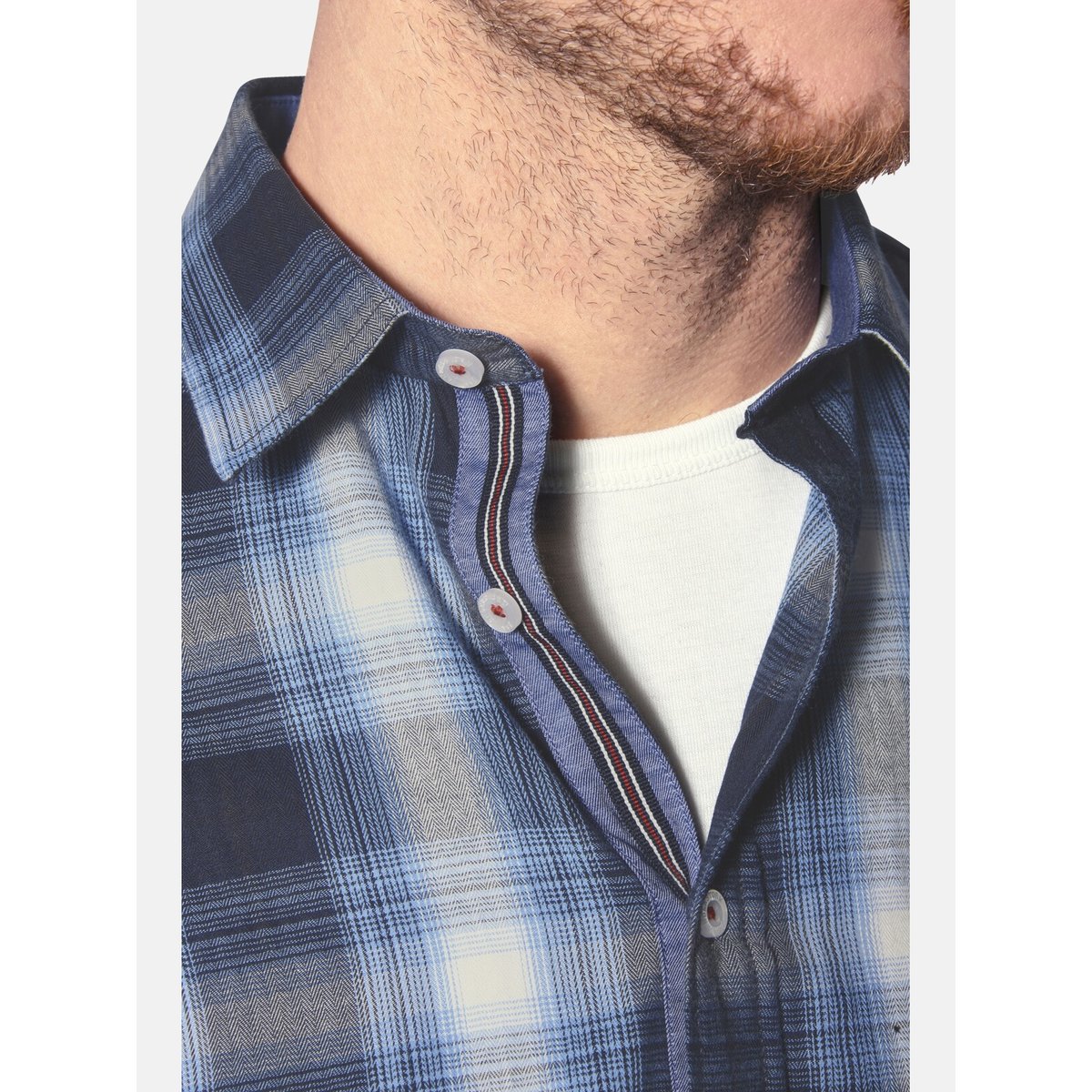 Chemise KAITAR bleu à carreaux, JAN VANDERSTORM