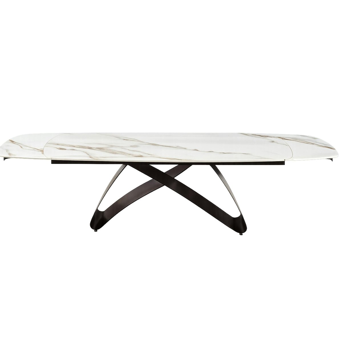 Table design en céramique, plateau extensible 8 / 10 places LORA marbre blanc, PIER IMPORT