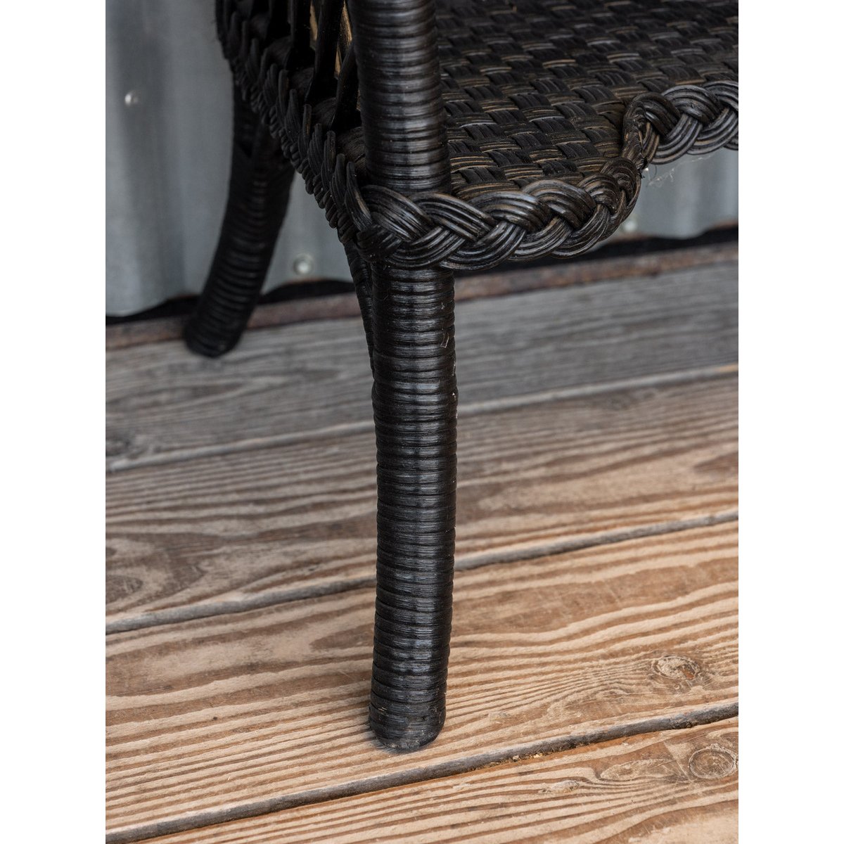 Étagère en rotin noir Gaëlle N°1467 - Bon état noir, DEBONGOUT