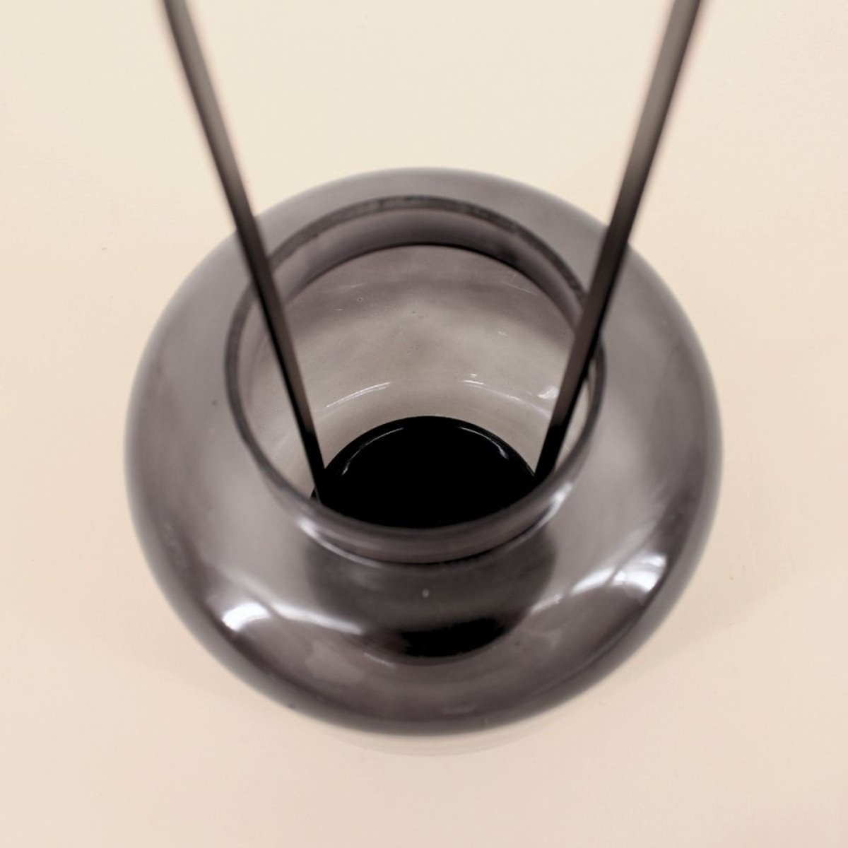 Lanterne en verre et métal 33cm noir, ORNAMI