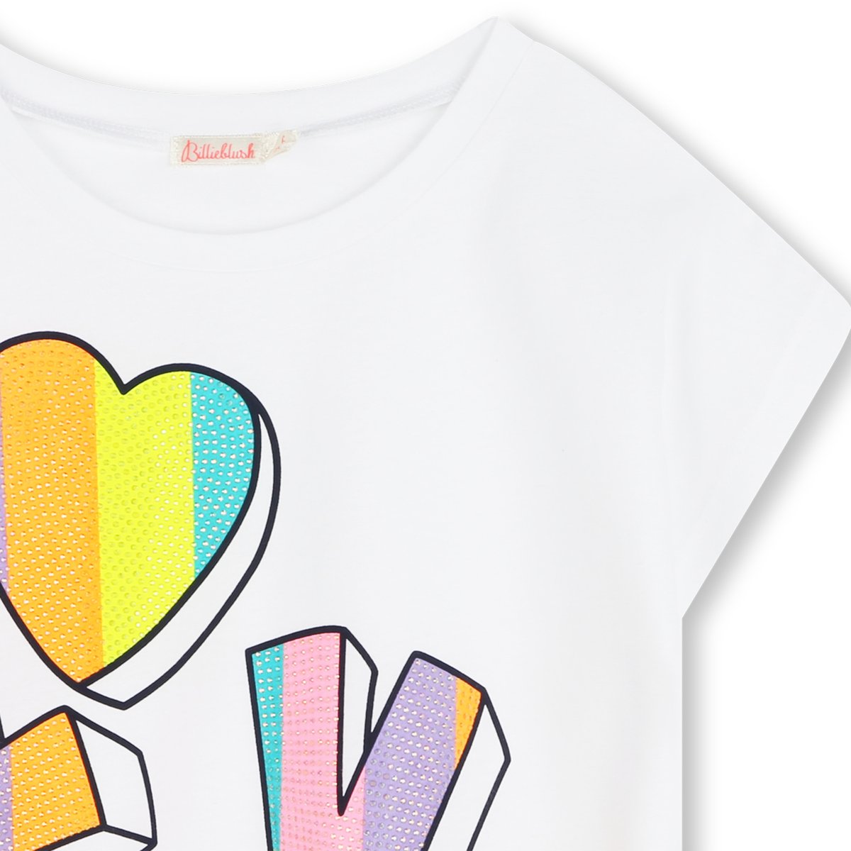 T-shirt ampia con borchie blanc, BILLIEBLUSH