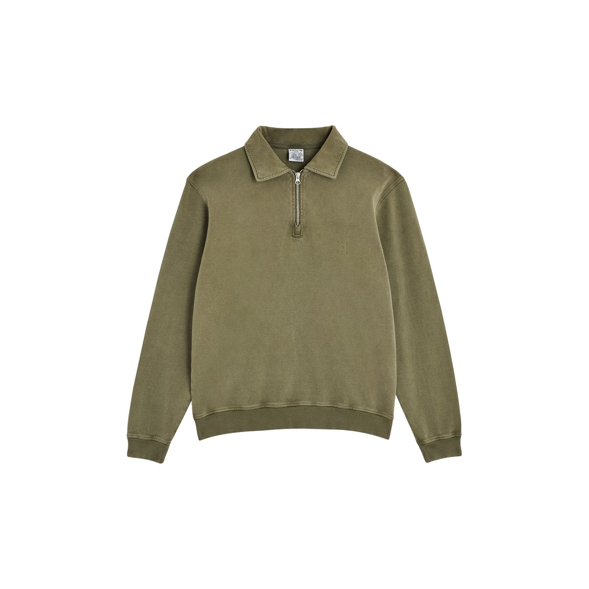 SWEAT ZIP LEAF vert pale, PULLIN