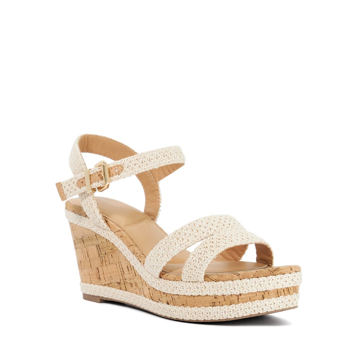 Sandales compensées en liège - KIPLING ecru-synthetic, DUNE LONDON