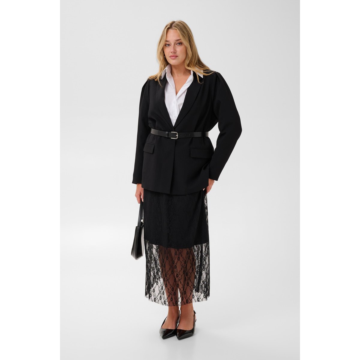 Jupe casual noir, KAFFE CURVE