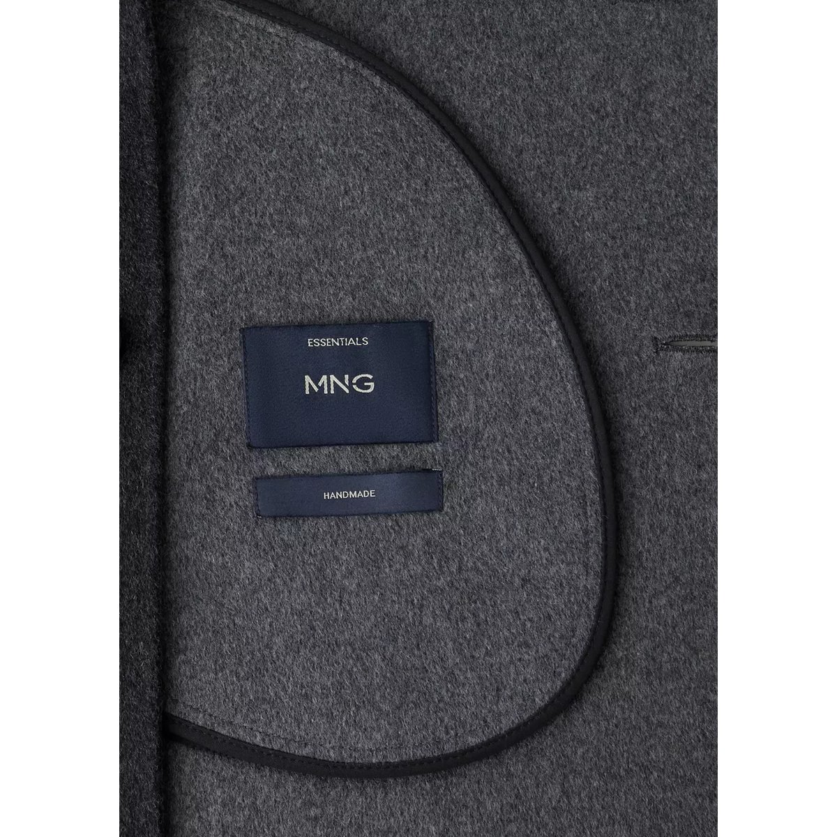 Manteau laine mélangée boutons gris anthracite, MANGO MAN