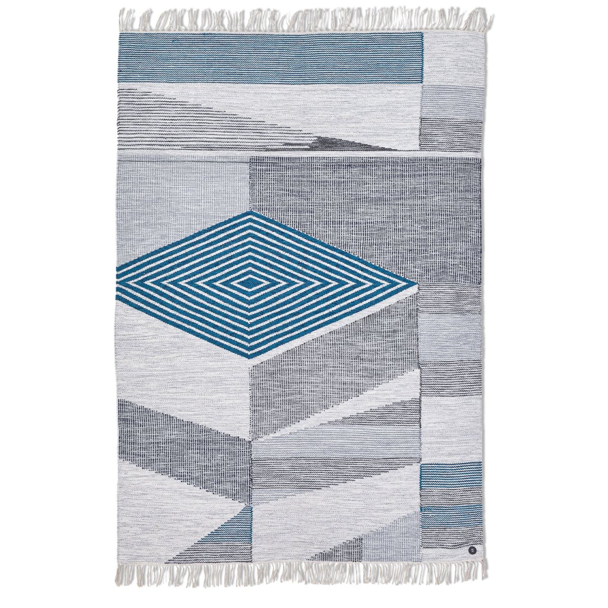 Tapis salon tissé main réversible - VINTAGE turquoise multicolore, TOM TAILOR