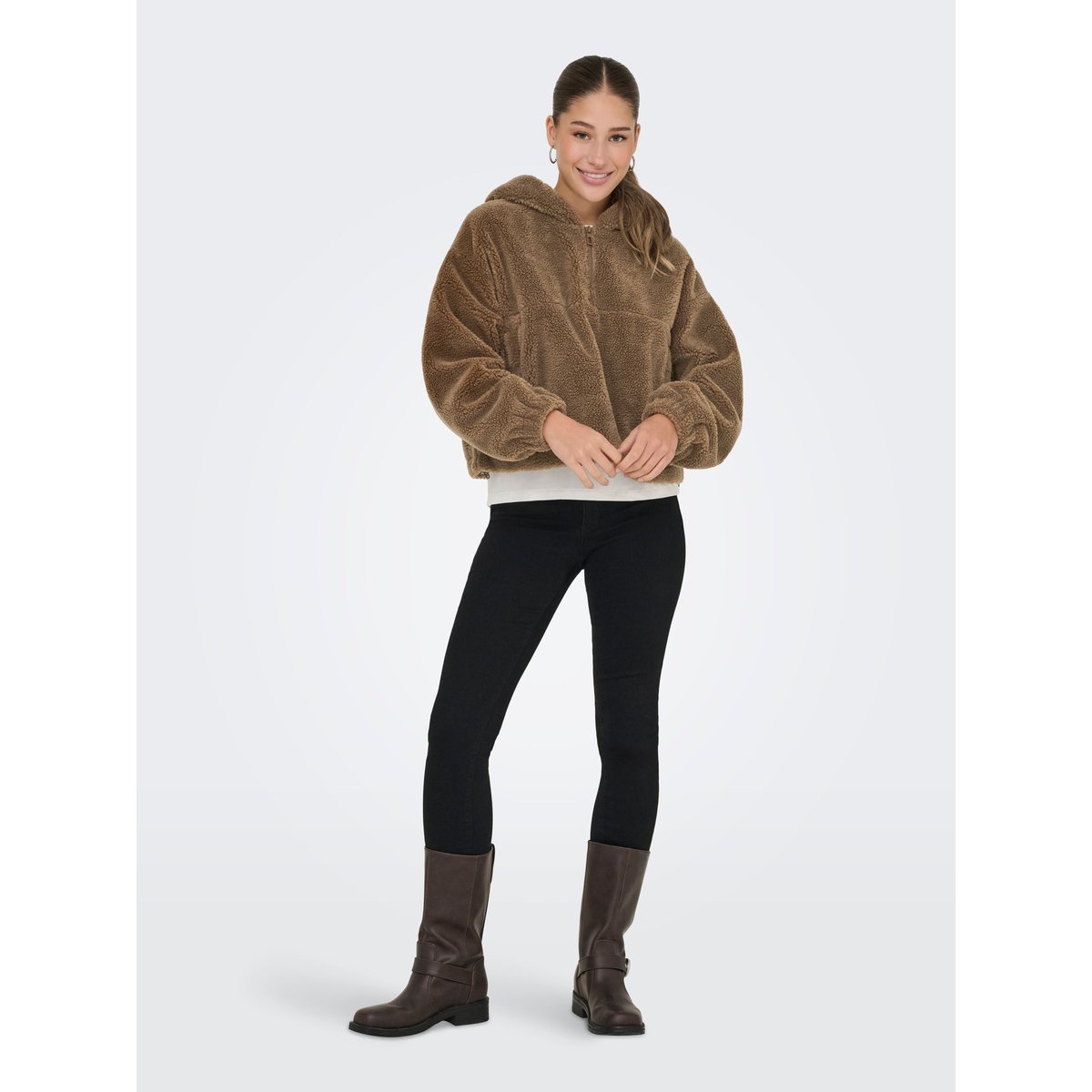 Manteau En Peluche marron - cocoa créme, ONLY