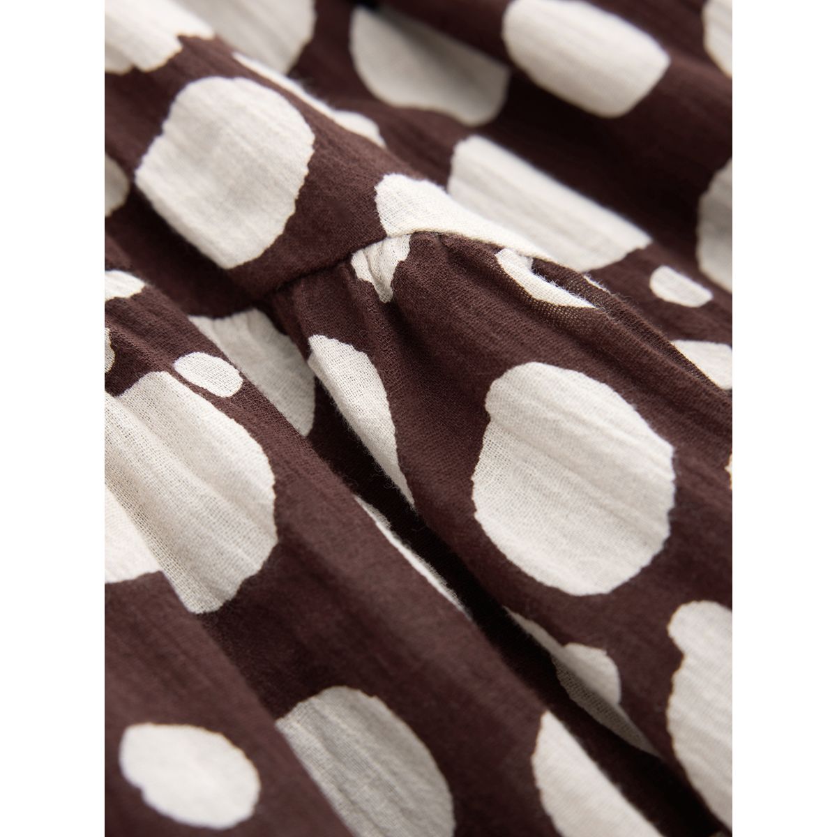Mini robe cintrée à manches kimono pois marron chocolat, NEXT