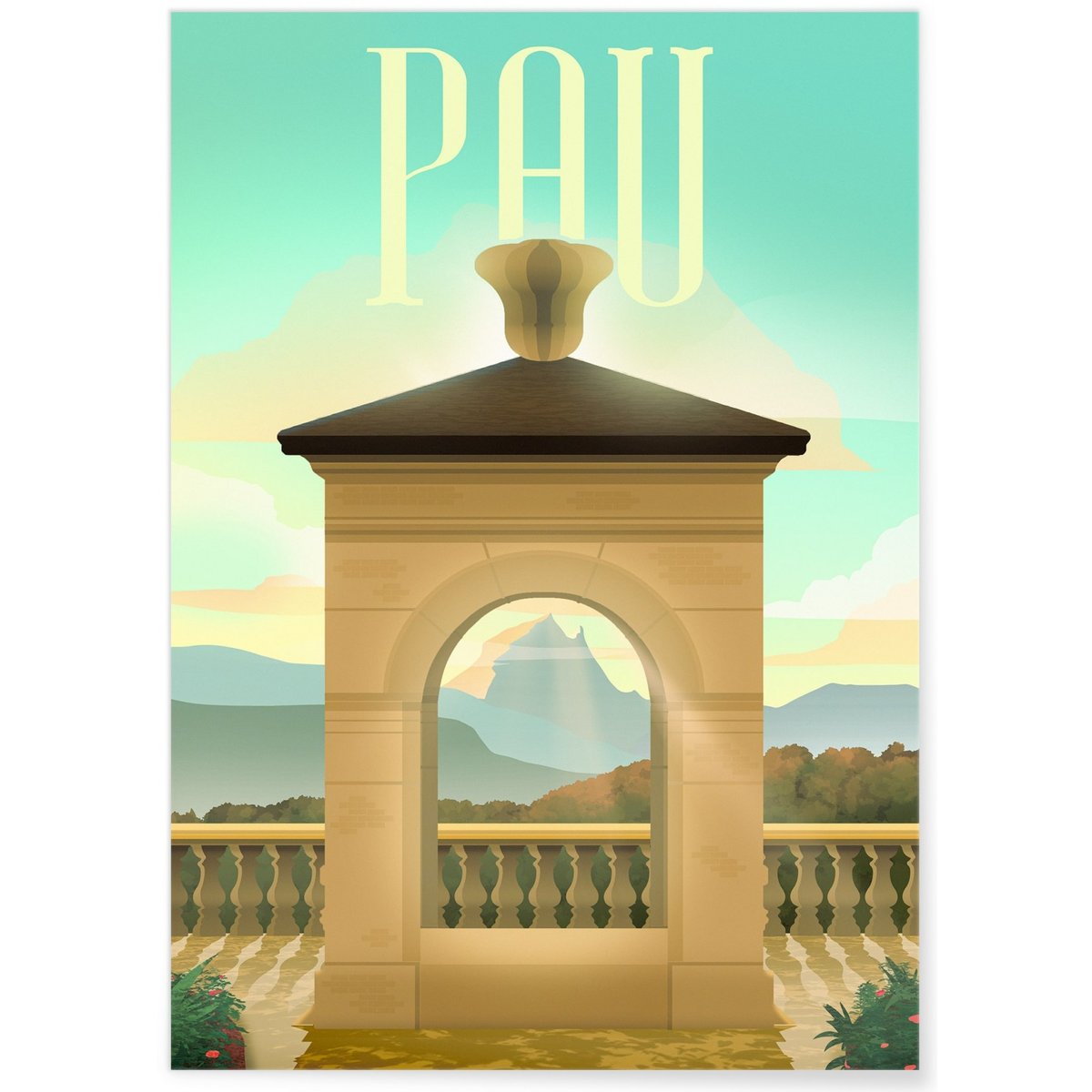 Affiche ville Pau blanc, L'AFFICHERIE