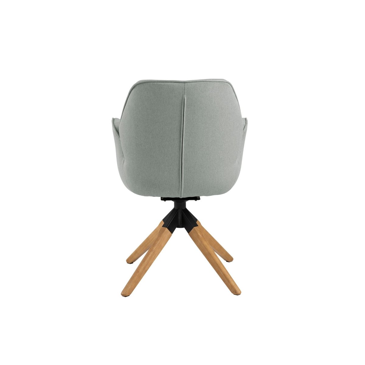 Fauteuil de salle à manger tissu et bois clair - RUBEN gris, HELLIN, DEPUIS 1862