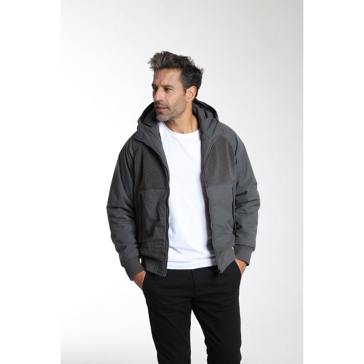Blouson manches longues  BOB SHERP gris, GENTLEMAN FARMER