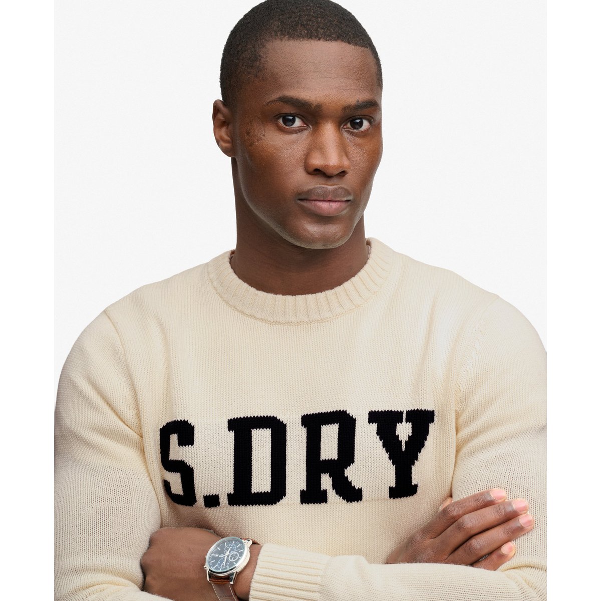 Pull Intarisa Preppy coupe ajustée crème, SUPERDRY