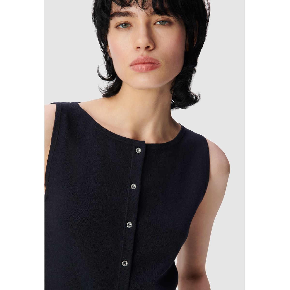 Cardigan sans manches marine foncé, IKKS