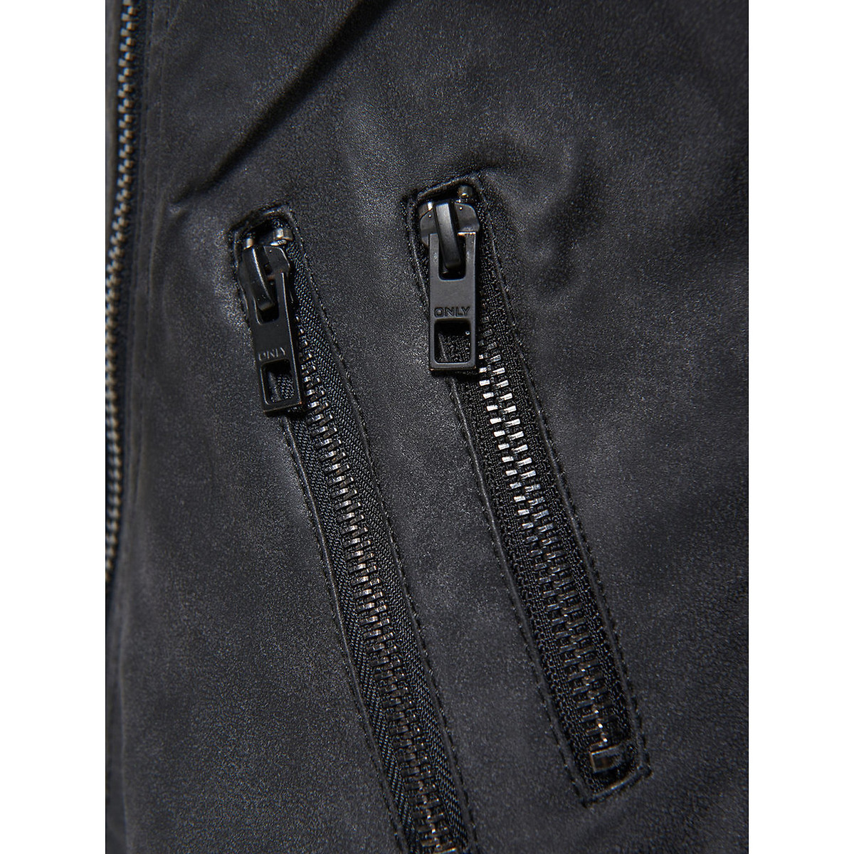 Blouson court fermeture zippée, mi-saison noir, ONLY
