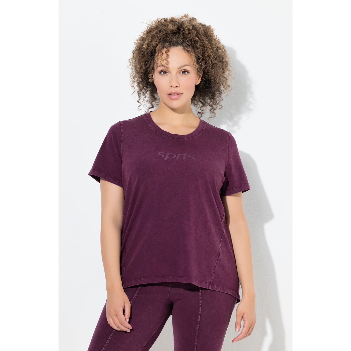 T-shirt au look vintage rouge raisin, ULLA POPKEN