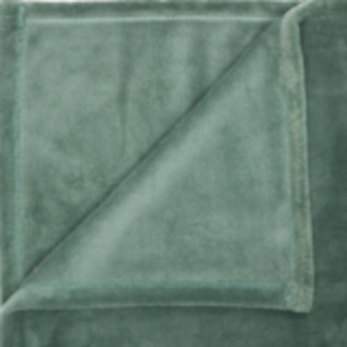 Coussin Plaid en microfibre KIESA vert tilleul, ATMOSPHERA