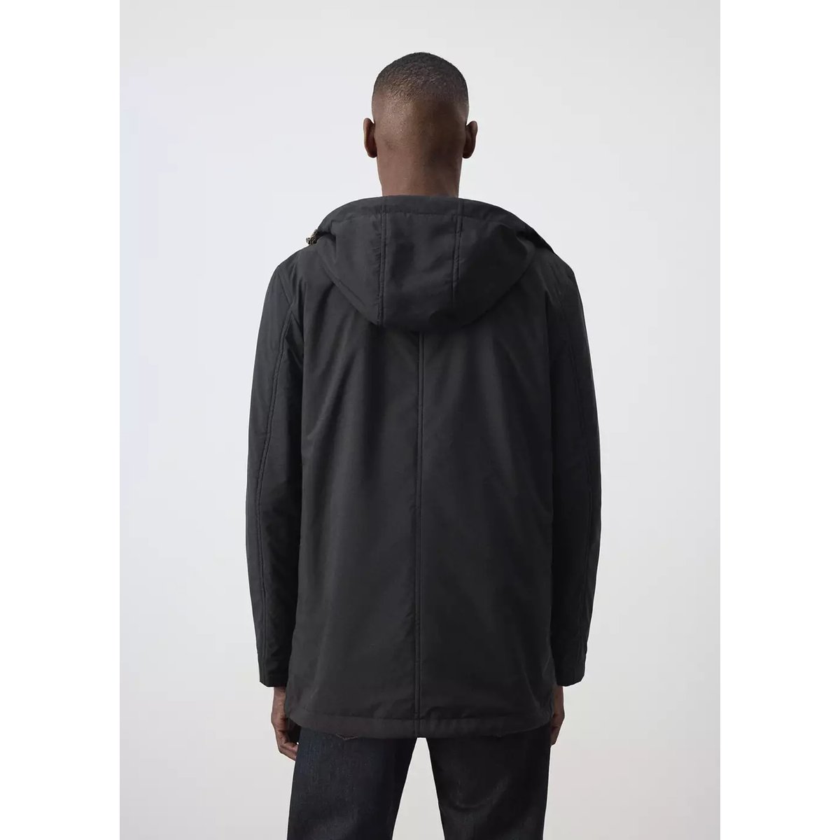 Veste matelassée déperlante et réversible noir, MANGO MAN