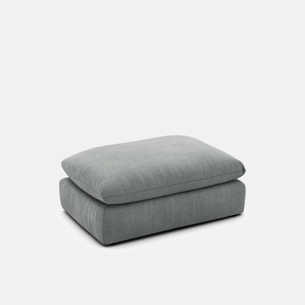 Élément pouf pour canapé modulable, en tissu structuré, MALO céladon, LA REDOUTE INTERIEURS