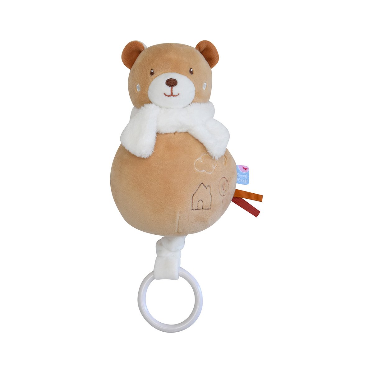 Sujet musical ours velours doux marron, SUCRE D'ORGE