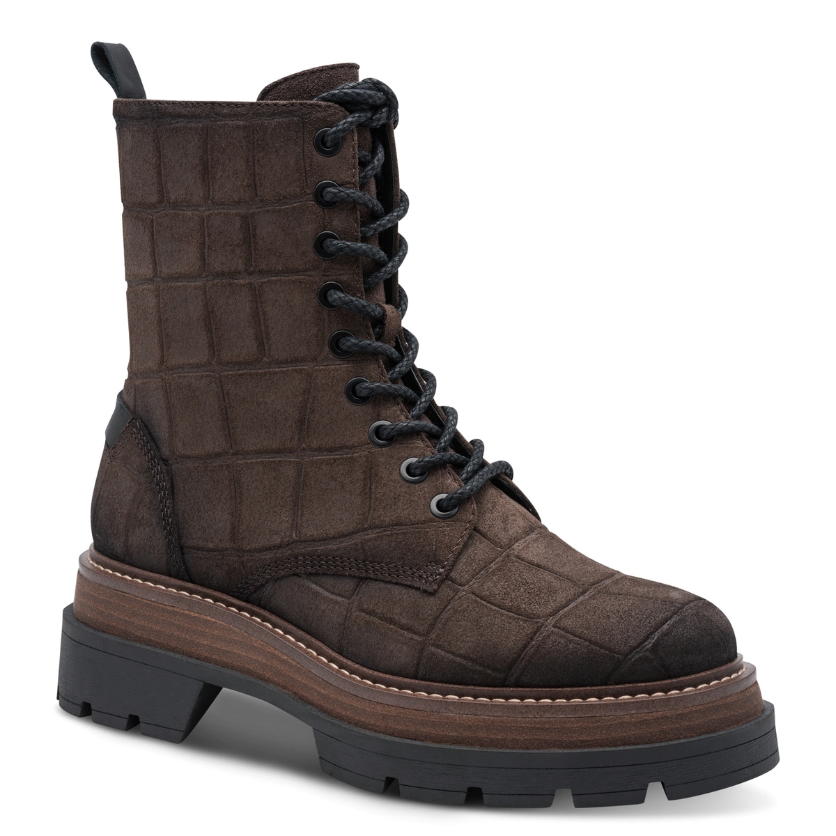 Bottine à talon marron camel orange, TAMARIS