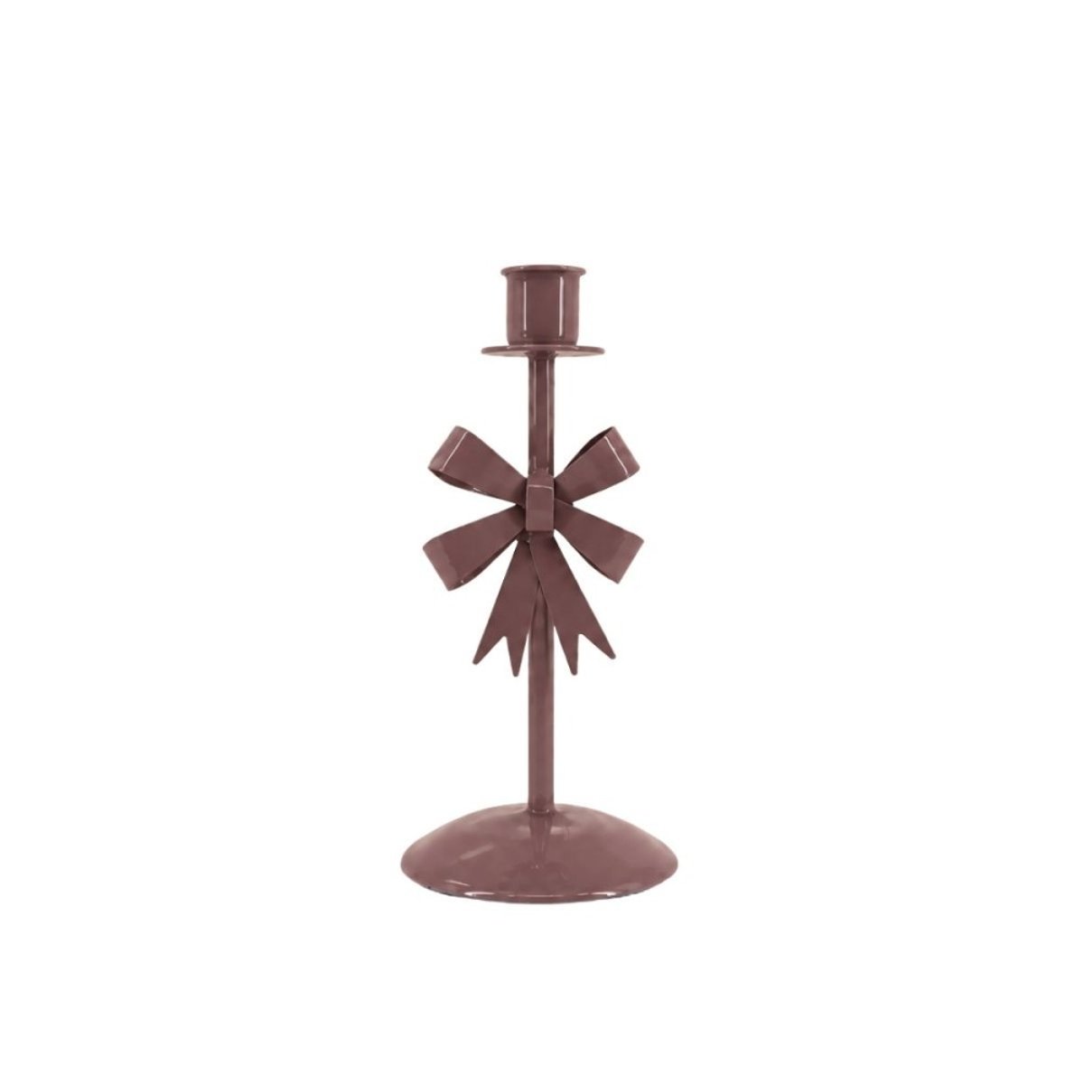 Bougeoir nœud en métal 25cm marron, HASHTAG DECO