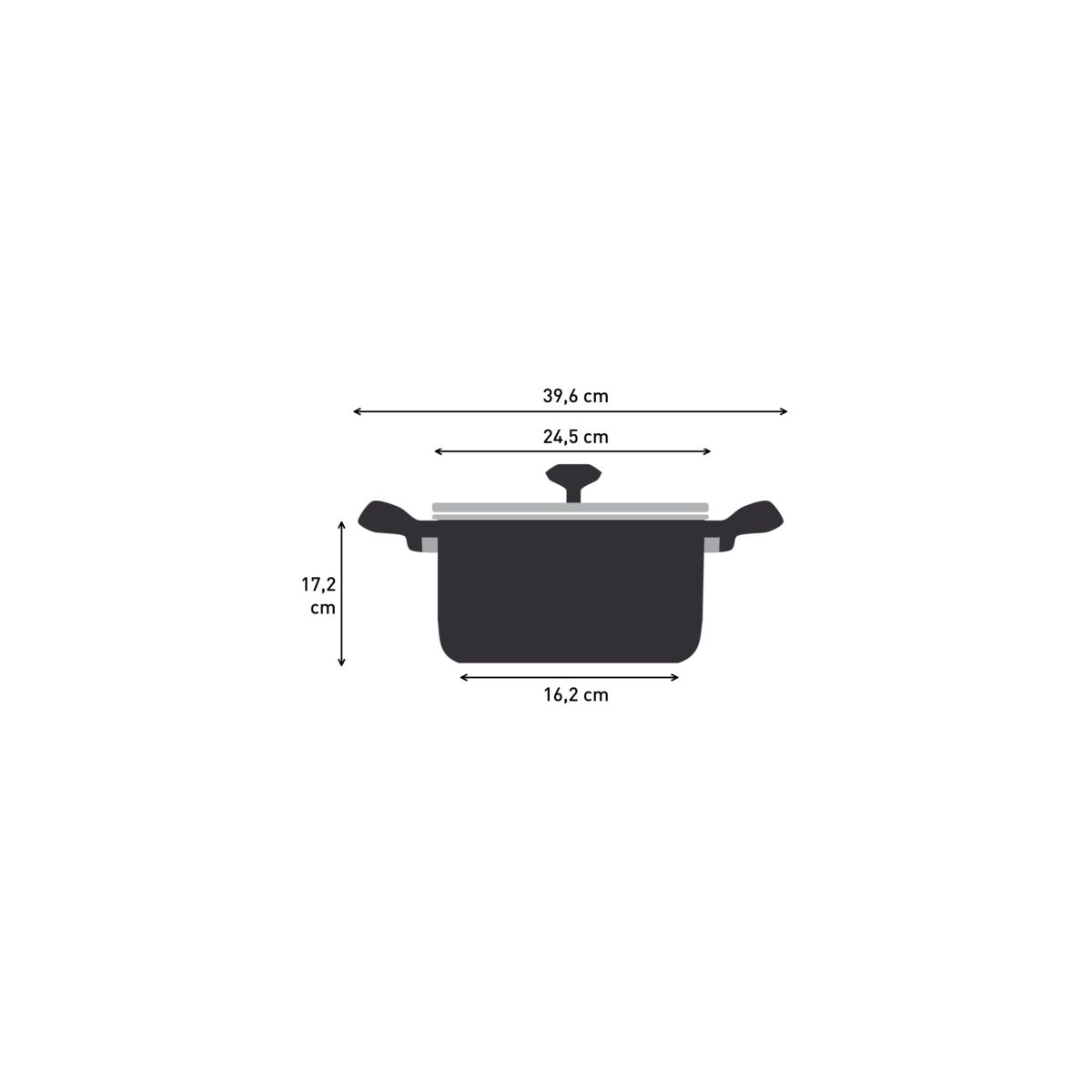 Cocotte AIR SOFT LIGHT 30X23cm Vert Lichen couleur unique, TEFAL