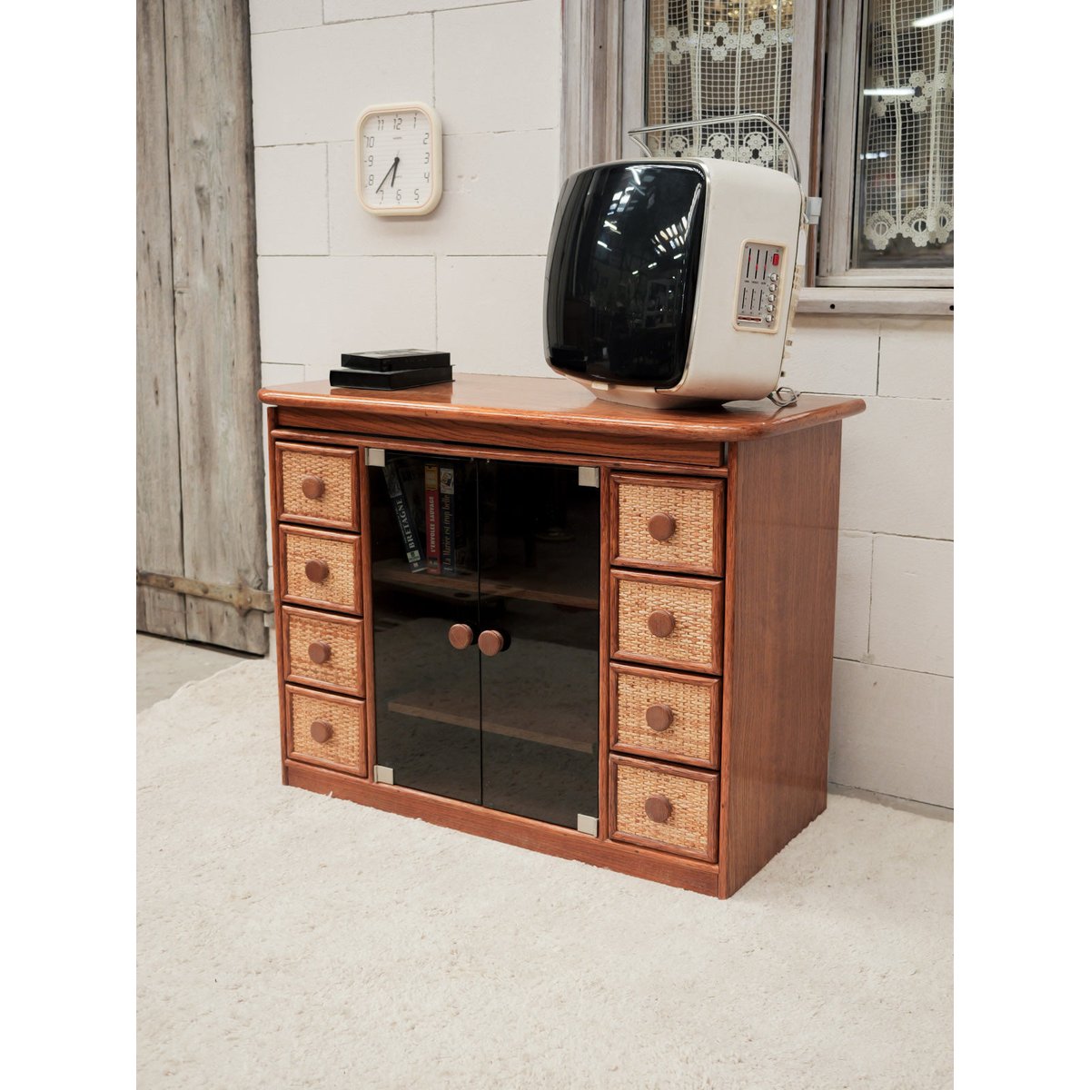 Buffet en osier et bambou Gustave N°1642 - Bon état marron, DEBONGOUT