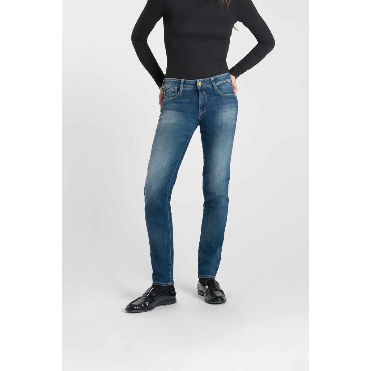 Jeans push-up slim PULP, longueur 34 blue, LE TEMPS DES CERISES