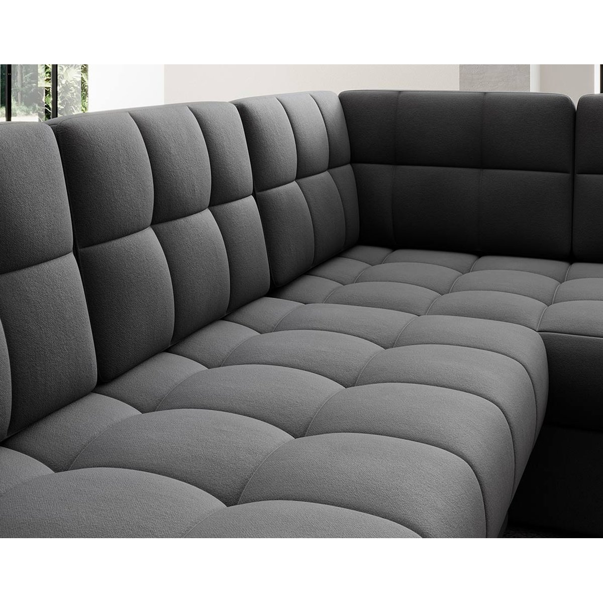 Canapé d'Angle Convertible 7 places - NAPPA gris, BEST MOBILIER