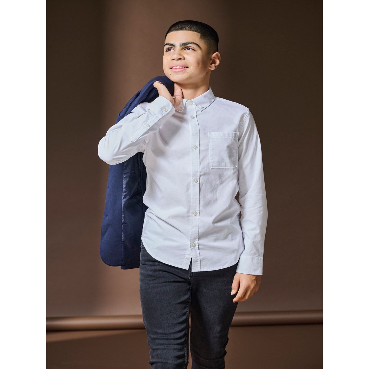 Chemise Oxford white, ONLY & SONS JUNIOR