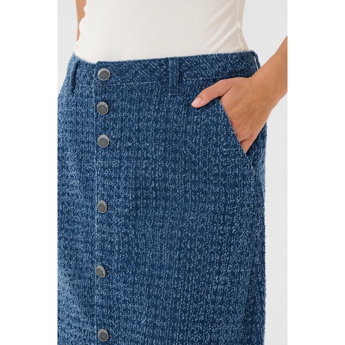 Jupe en jean bleu dark blue wash, CULTURE