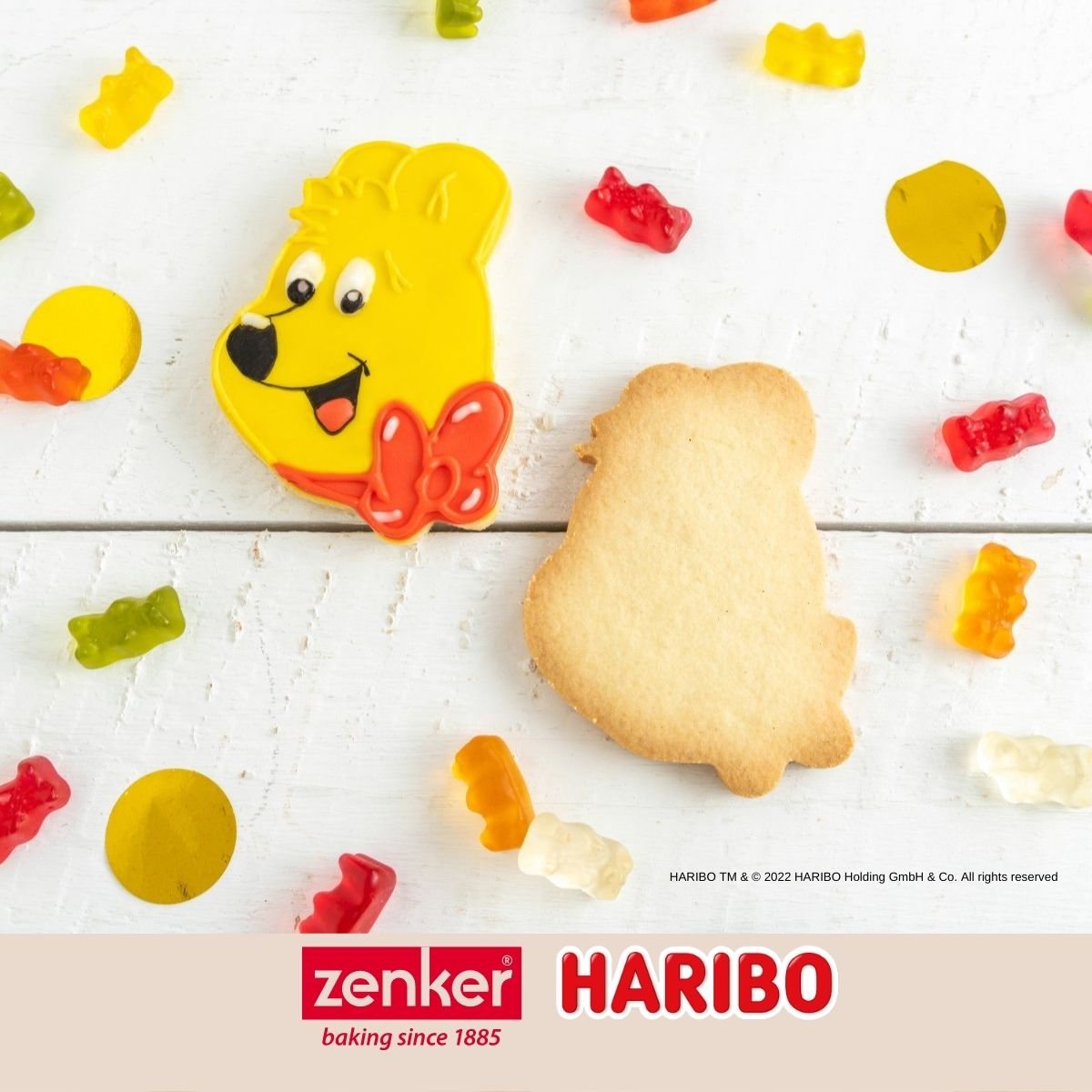 Lot de 3 emporte-pièces oursons HARIBO inox, ZENKER