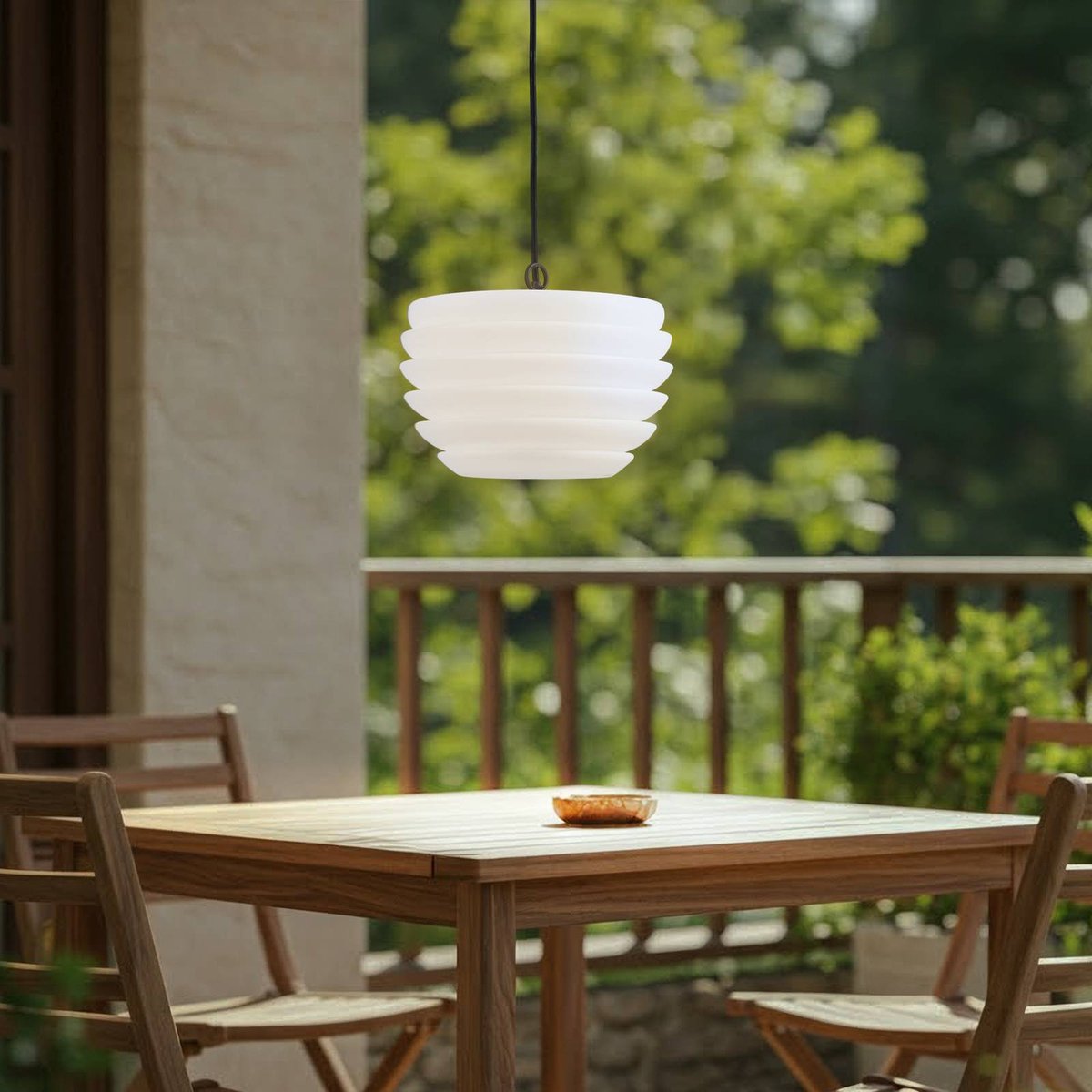 Luminaire extérieur  moderne, Arona blanc, noir, LINDBY