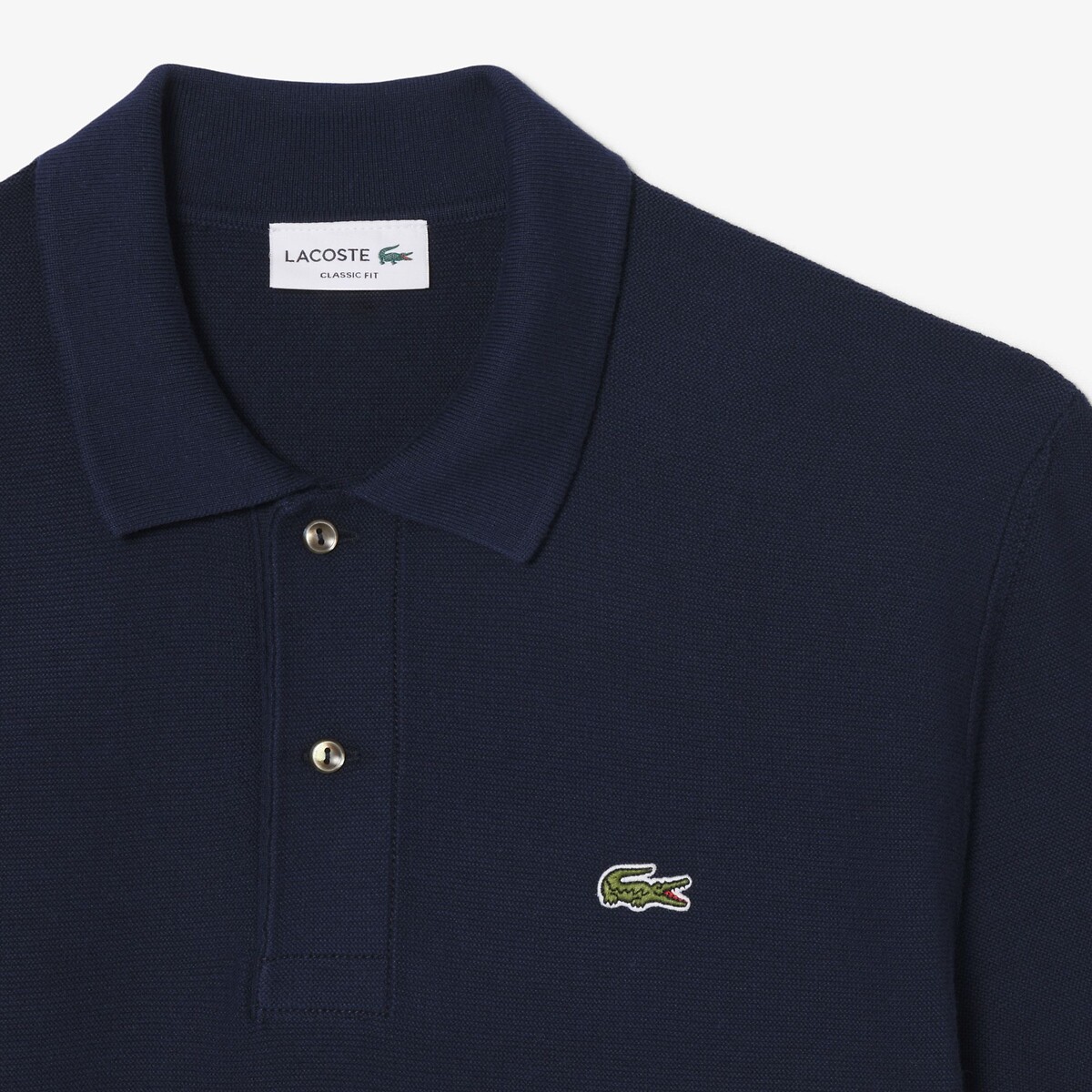 Polo Maille classic fit bleu-166, LACOSTE