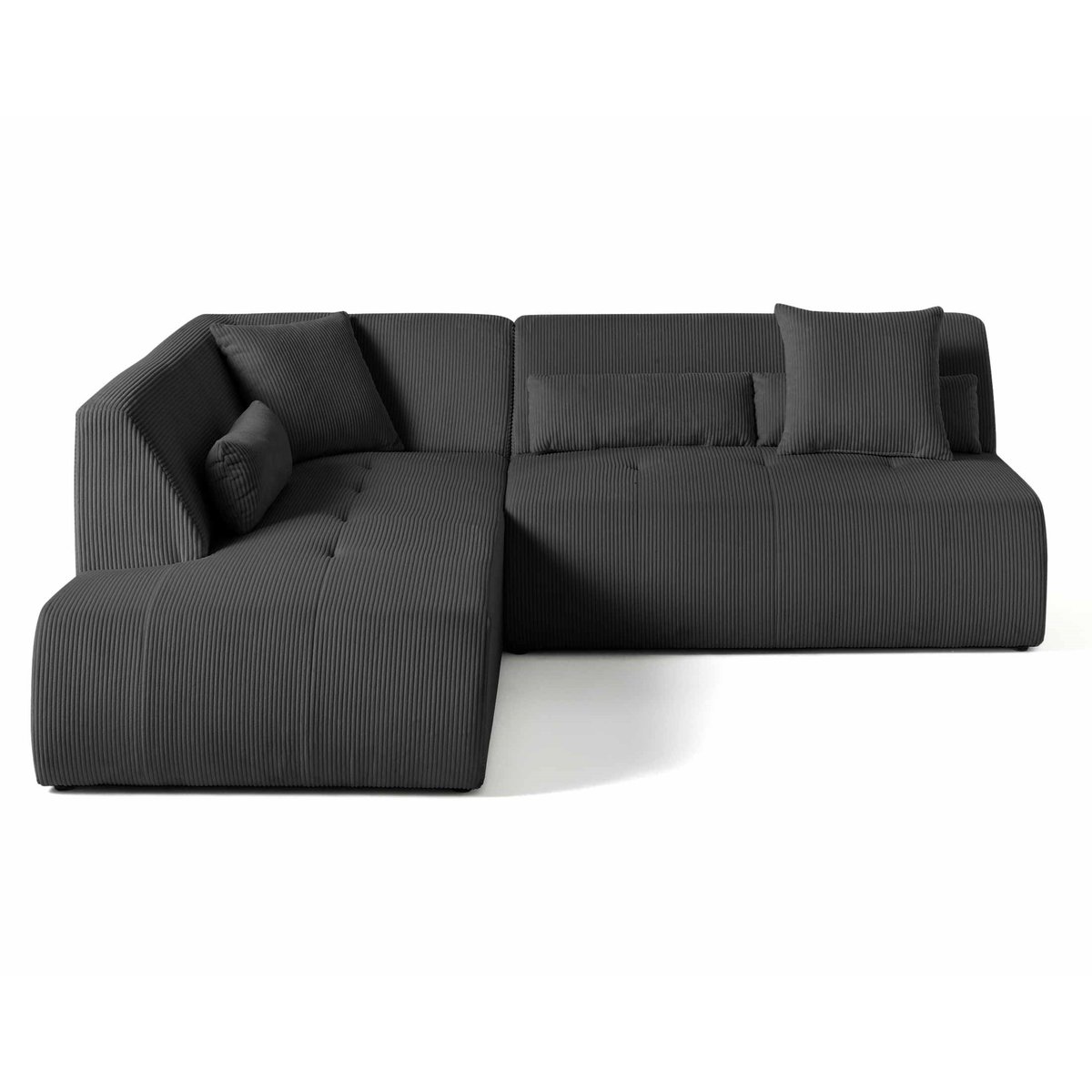 Canapé d'Angle gauche 5 places - ONYX gris foncé, BEST MOBILIER