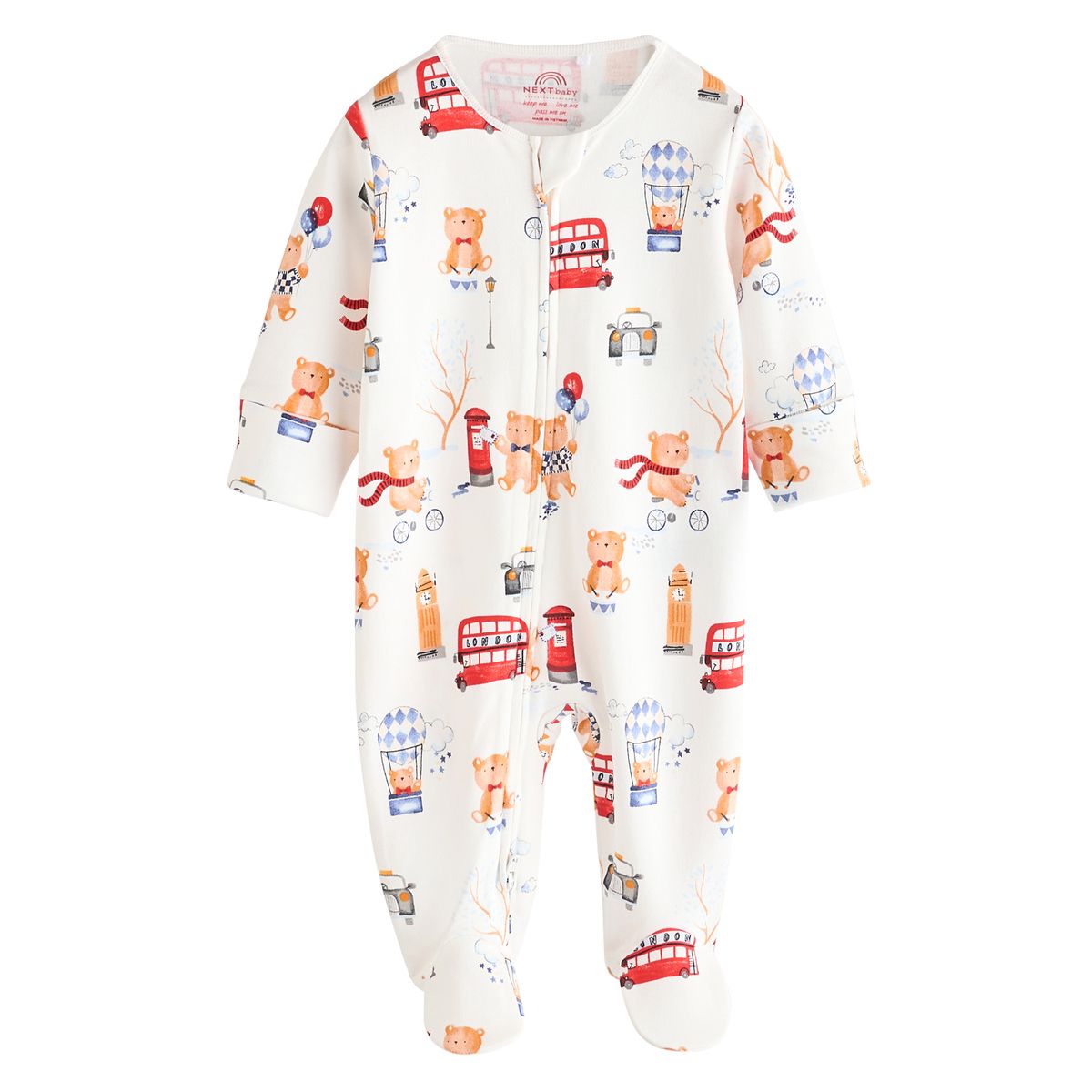 Dors-bien pour bébé brodé rouge/bleu, NEXT