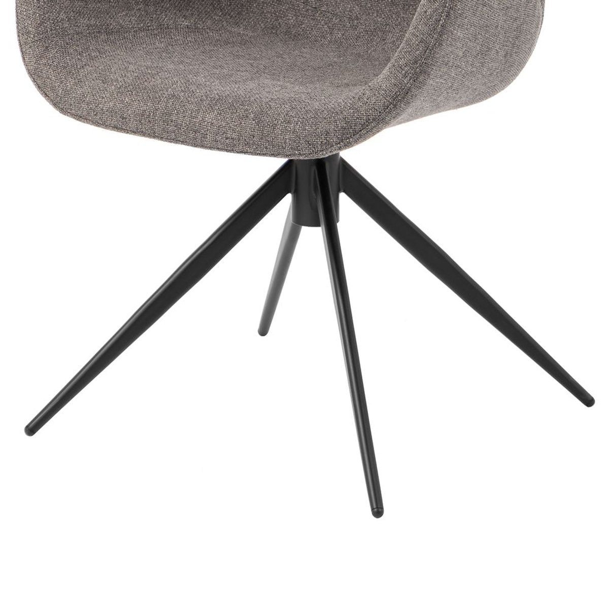 Chaise repas accoudoir tissu gris foncé, ZAGO