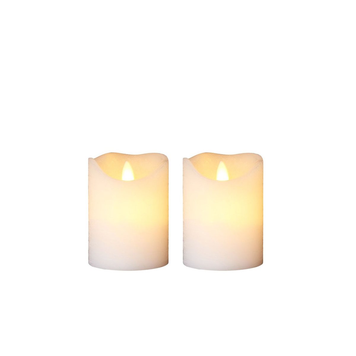 Set de 2 Bougies LED Sara D 5cm à Piles blanche, SIRIUS