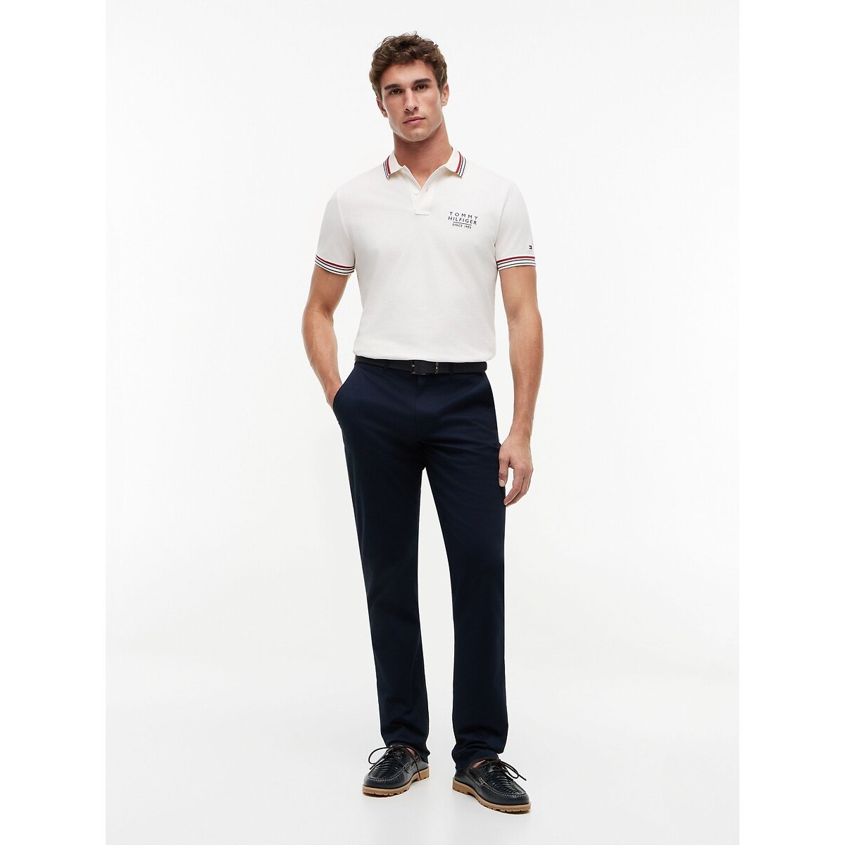 Polo manches courtes ecru, TOMMY HILFIGER