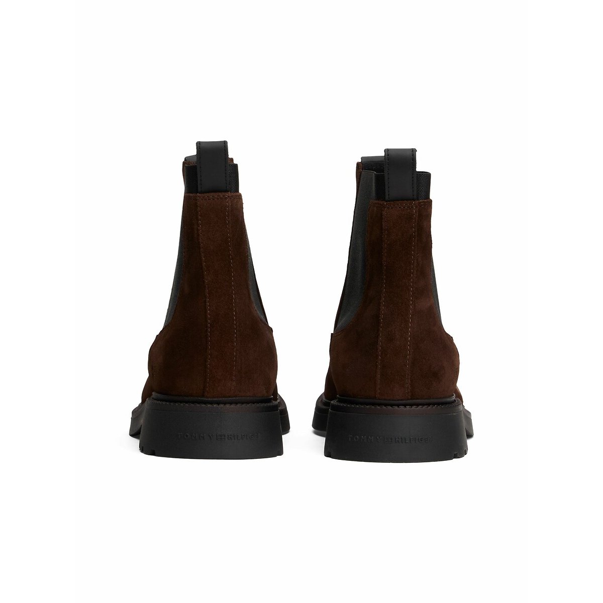 Bottines chelsea en cuir suède marron, TOMMY HILFIGER
