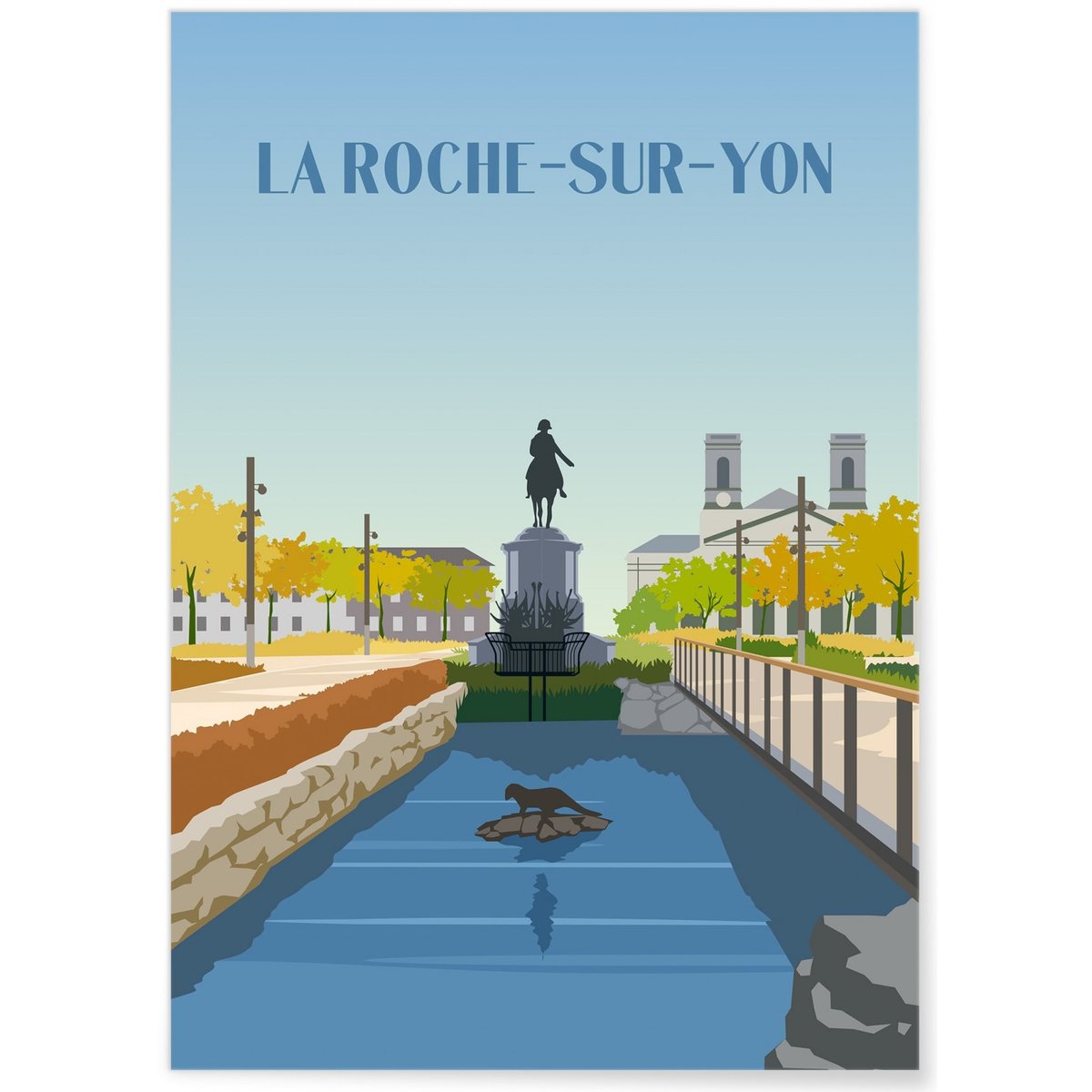 Affiche ville La Roche-sur-Yon blanc, L'AFFICHERIE