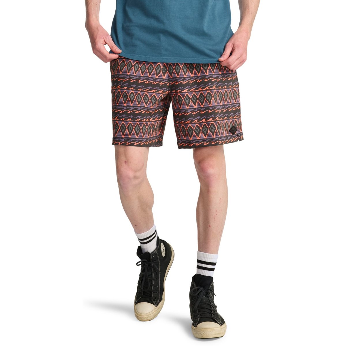 Short de bain WASTED TIMES LAYBACK bleu black print, BILLABONG